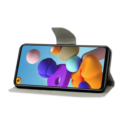 Coloured Drawing Pattern Horizontal Flip PU Leather Case with Holder & Card Slots & Wallet & Lanyard, For Samsung Galaxy A21s