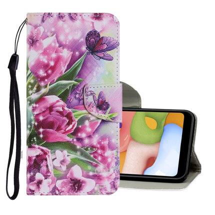 Coloured Drawing Pattern Horizontal Flip PU Leather Case with Holder & Card Slots & Wallet & Lanyard, For Samsung Galaxy A41