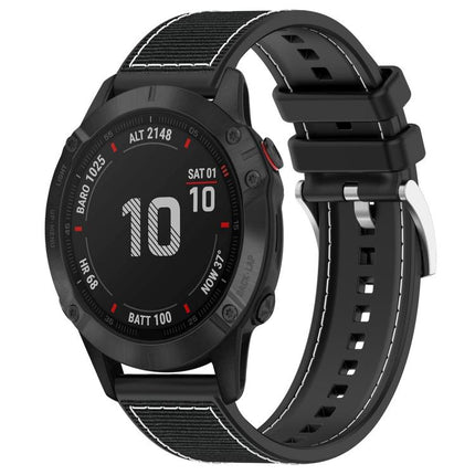 xDfind Hybrid Nylon Braid Silicone Watch Band, For Garmin Fenix 8/7X/6X/5X 26mm, For Garmin Fenix 8/7/6/5 22mm, For Garmin Forerunner 220/235/735/735XT 20mm, For Garmin Forerunner 35/30/35J 20mm