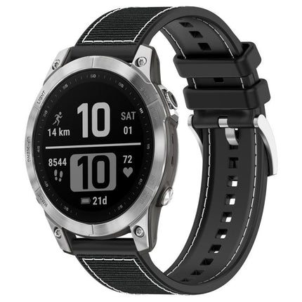 xDfind Hybrid Nylon Braid Silicone Watch Band, For Garmin Fenix 8/7X/6X/5X 26mm, For Garmin Fenix 8/7/6/5 22mm, For Garmin Forerunner 220/235/735/735XT 20mm, For Garmin Forerunner 35/30/35J 20mm