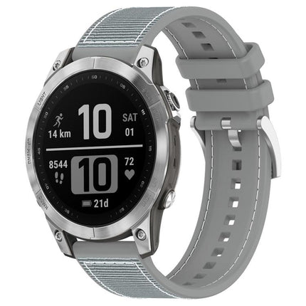 xDfind Hybrid Nylon Braid Silicone Watch Band, For Garmin Fenix 8/7X/6X/5X 26mm, For Garmin Fenix 8/7/6/5 22mm, For Garmin Forerunner 220/235/735/735XT 20mm, For Garmin Forerunner 35/30/35J 20mm
