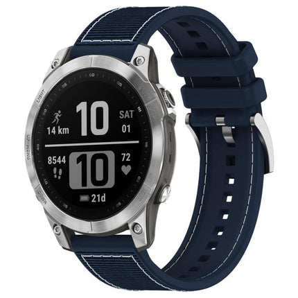 xDfind Hybrid Nylon Braid Silicone Watch Band, For Garmin Fenix 8/7X/6X/5X 26mm, For Garmin Fenix 8/7/6/5 22mm, For Garmin Forerunner 220/235/735/735XT 20mm, For Garmin Forerunner 35/30/35J 20mm