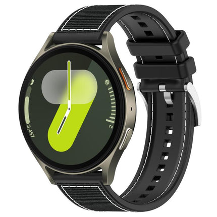 xDfind Hybrid Nylon Braid Silicone Watch Band, For Samsung Galaxy Watch Ultra/Ultra 2025 22mm, For Samsung Galaxy Watch 7 / 6 / 5 / FE 20mm