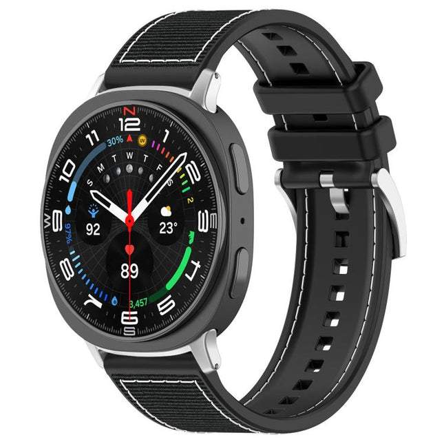 xDfind Hybrid Nylon Braid Silicone Watch Band, For Samsung Galaxy Watch Ultra/Ultra 2025 22mm, For Samsung Galaxy Watch 7 / 6 / 5 / FE 20mm