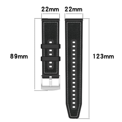 xDfind Hybrid Nylon Braid Silicone Watch Band, For Samsung Galaxy Watch Ultra/Ultra 2025 22mm, For Samsung Galaxy Watch 7 / 6 / 5 / FE 20mm