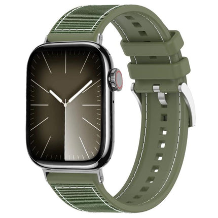 xDfind Hybrid Nylon Braid Silicone Watch Band, For Apple Watch 42 / 44 / 45 / 46 / 49mm 22mm, For Apple Watch 38 / 40 / 41 / S10 42mm 20mm