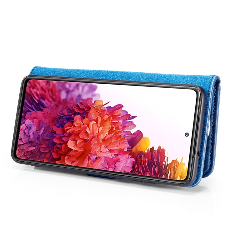 DG.MING Crazy Horse Texture Flip Detachable Magnetic Leather Case with Holder & Card Slots & Wallet, For Samsung Galaxy S20 FE
