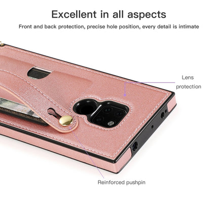 Wrist Strap PU+TPU Shockproof Protective Case with Crossbody Lanyard & Holder & Card Slot, For Huawei Mate 20, For Huawei Mate 20 Lite, For Huawei Mate 20 Pro, For Huawei Mate 30