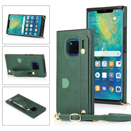 Wrist Strap PU+TPU Shockproof Protective Case with Crossbody Lanyard & Holder & Card Slot, For Huawei Mate 20, For Huawei Mate 20 Lite, For Huawei Mate 20 Pro, For Huawei Mate 30