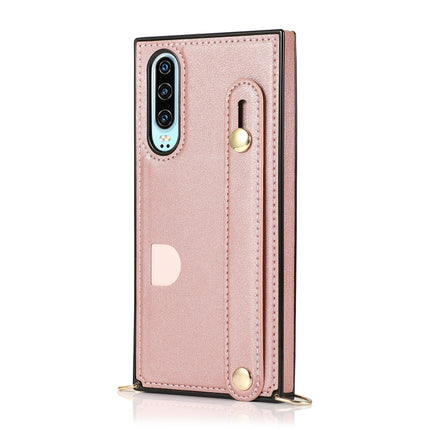 Wrist Strap PU+TPU Shockproof Protective Case with Crossbody Lanyard & Holder & Card Slot, For Huawei P30, For Huawei P30 Lite, For Huawei P30 Pro, For Huawei P40