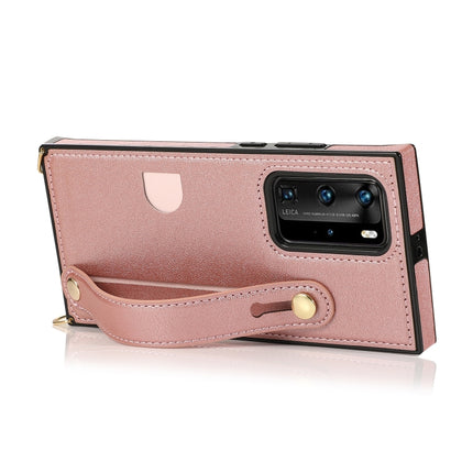 Wrist Strap PU+TPU Shockproof Protective Case with Crossbody Lanyard & Holder & Card Slot, For Huawei P40 Pro, For Huawei P40 Pro Plus