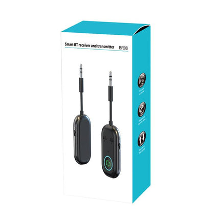 BR08T 2 in 1 Car Bluetooth AUX Receiver Transmitter Bluetooth Audio Adapter, BR08T