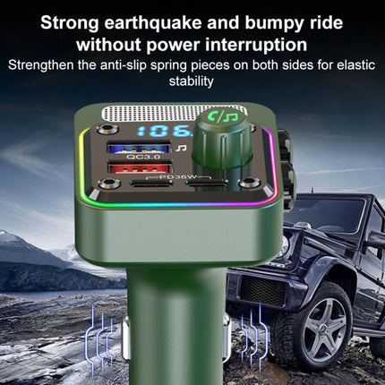 BC91 Car Bluetooth Hands-free Calling PD36W Fast Charging with Atmosphere Light, BC91