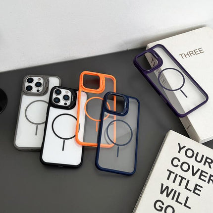 PC Lens Holder MagSafe Magnetic Phone Case, For iPhone 13 Pro Max, For iPhone 13 Pro, For iPhone 13, For iPhone 12