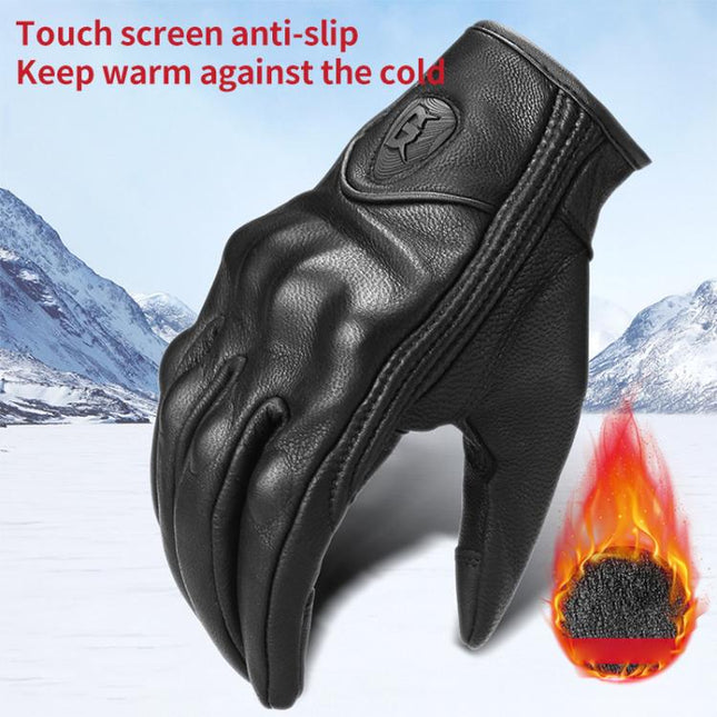 GHOST RACING GR-ST07 Winter Velvet Warm Motorcycle Riding Gloves