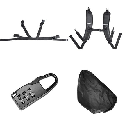 GHOST RACING GR-CWB06 PU Leather Motorcycle Tail Bag Rear Seat Travel Bag Backpack