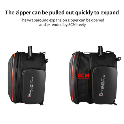 GHOST RACING GR-CWB07 LED Light Motorcycle Rear Seat Bag Riding Helmet Hard Shell Backpack