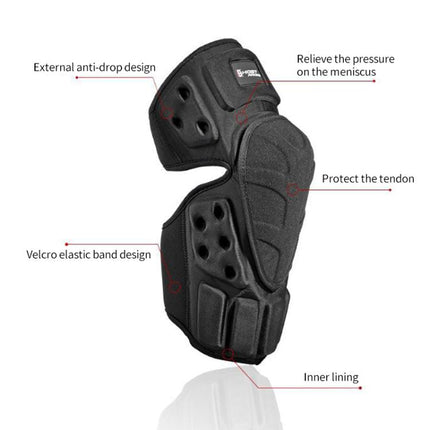 GHOST RACING GH-HX03 1 Pair Motorcycle Protective Gear Kevlar Racing Cold-proof Windproof Knee Pads