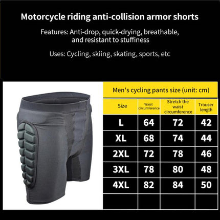 GHOST RACING GH-YW094 Off-road Motorcycle Armor Racing Riding Hip Protector Pants, L, XL, XXL, XXXL