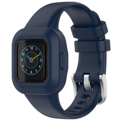 xDfind Silver Steel Buckle Solid Color Silicone Watch Band