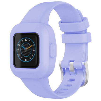 xDfind Silver Steel Buckle Solid Color Silicone Watch Band, For GarminFit JR3 / Garmin Vivofit JR 3