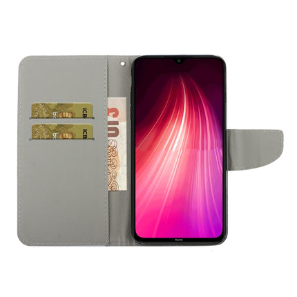 Coloured Drawing Pattern Horizontal Flip PU Leather Case with Holder & Card Slots & Wallet & Lanyard, For Xiaomi Redmi Note 8