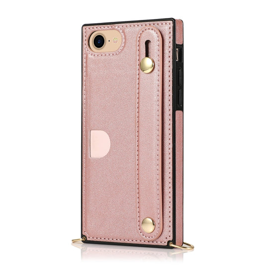 Funda protectora a prueba de golpes de PU + TPU con correa para la muñeca, cordón cruzado, soporte y ranura para tarjetas, para iPhone 6, para iPhone 7/8/SE 2020, para iPhone 6 Plus, para iPhone 8 Plus/7 Plus, para iPhone XS/X, para iPhone XR