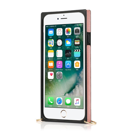 Stoßfeste Schutzhülle aus PU+TPU mit Handschlaufe, Umhängeband, Halterung und Kartenfach, für iPhone 6, für iPhone 7/8/SE 2020, für iPhone 6 Plus, für iPhone 8 Plus/7 Plus, für iPhone XS/X, für iPhone XR