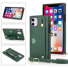 Wrist Strap PU+TPU Shockproof Protective Case with Crossbody Lanyard & Holder & Card Slot, For iPhone XS Max, For iPhone 11, For iPhone 11 Pro, For iPhone 11 Pro Max