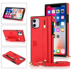 Wrist Strap PU+TPU Shockproof Protective Case with Crossbody Lanyard & Holder & Card Slot, For iPhone XS Max, For iPhone 11, For iPhone 11 Pro, For iPhone 11 Pro Max