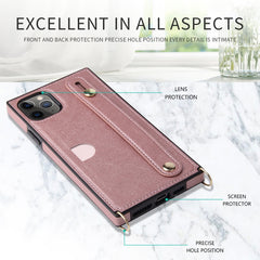 Wrist Strap PU+TPU Shockproof Protective Case with Crossbody Lanyard & Holder & Card Slot, For iPhone 11 Pro, For iPhone 11 Pro Max