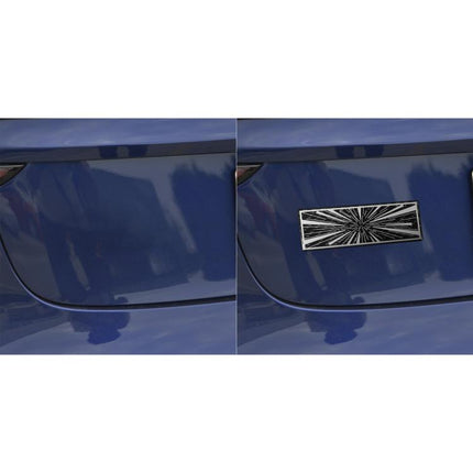 Car Tail Carbon Fiber Decorative Sticker, A, B