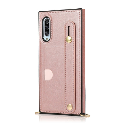 Wrist Strap PU+TPU Shockproof Protective Case with Crossbody Lanyard & Holder & Card Slot, For Samsung Galaxy A90 5G, For Samsung Galaxy Note9, For Samsung Galaxy Note 10, For Samsung Galaxy Note 10 Pro