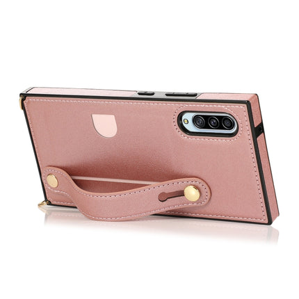 Wrist Strap PU+TPU Shockproof Protective Case with Crossbody Lanyard & Holder & Card Slot, For Samsung Galaxy A90 5G, For Samsung Galaxy Note9, For Samsung Galaxy Note 10, For Samsung Galaxy Note 10 Pro