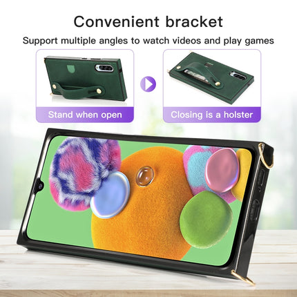 Wrist Strap PU+TPU Shockproof Protective Case with Crossbody Lanyard & Holder & Card Slot, For Samsung Galaxy A90 5G, For Samsung Galaxy Note9, For Samsung Galaxy Note 10, For Samsung Galaxy Note 10 Pro