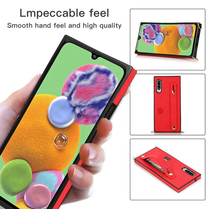 Wrist Strap PU+TPU Shockproof Protective Case with Crossbody Lanyard & Holder & Card Slot, For Samsung Galaxy A90 5G, For Samsung Galaxy Note9, For Samsung Galaxy Note 10, For Samsung Galaxy Note 10 Pro