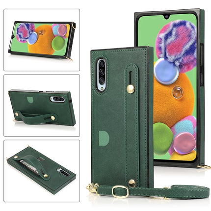 Wrist Strap PU+TPU Shockproof Protective Case with Crossbody Lanyard & Holder & Card Slot, For Samsung Galaxy A90 5G, For Samsung Galaxy Note9, For Samsung Galaxy Note 10, For Samsung Galaxy Note 10 Pro