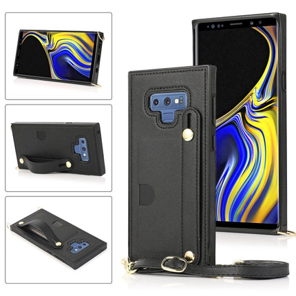 Wrist Strap PU+TPU Shockproof Protective Case with Crossbody Lanyard & Holder & Card Slot, For Samsung Galaxy A90 5G, For Samsung Galaxy Note9, For Samsung Galaxy Note 10, For Samsung Galaxy Note 10 Pro