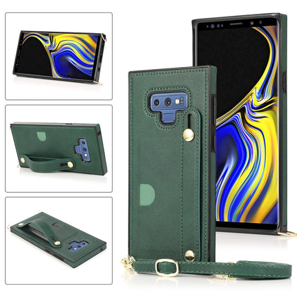 Wrist Strap PU+TPU Shockproof Protective Case with Crossbody Lanyard & Holder & Card Slot, For Samsung Galaxy A90 5G, For Samsung Galaxy Note9, For Samsung Galaxy Note 10, For Samsung Galaxy Note 10 Pro