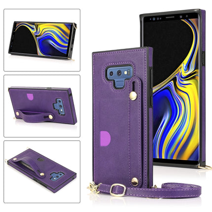 Wrist Strap PU+TPU Shockproof Protective Case with Crossbody Lanyard & Holder & Card Slot, For Samsung Galaxy A90 5G, For Samsung Galaxy Note9, For Samsung Galaxy Note 10, For Samsung Galaxy Note 10 Pro