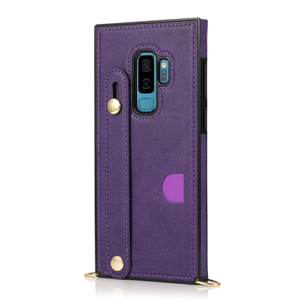Wrist Strap PU+TPU Shockproof Protective Case with Crossbody Lanyard & Holder & Card Slot, For Samsung Galaxy S9, For Samsung Galaxy S9 Plus, For Samsung Galaxy S10, For Samsung Galaxy S10e