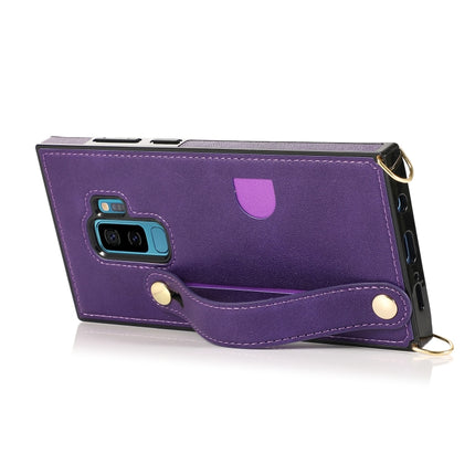 Wrist Strap PU+TPU Shockproof Protective Case with Crossbody Lanyard & Holder & Card Slot, For Samsung Galaxy S9, For Samsung Galaxy S9 Plus, For Samsung Galaxy S10, For Samsung Galaxy S10e