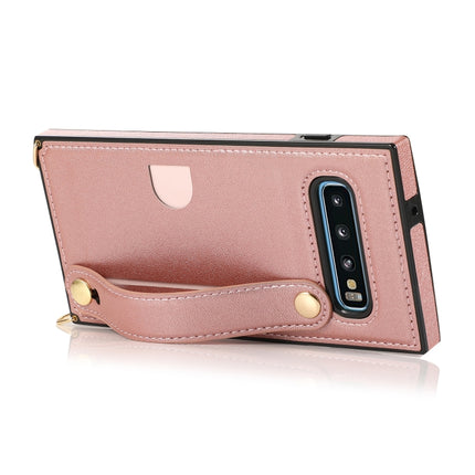 Wrist Strap PU+TPU Shockproof Protective Case with Crossbody Lanyard & Holder & Card Slot, For Samsung Galaxy S10 Plus, For Samsung Galaxy S20, For Samsung Galaxy S20 Plus, For Samsung Galaxy S20 Ultra