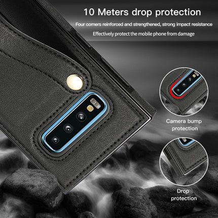 Wrist Strap PU+TPU Shockproof Protective Case with Crossbody Lanyard & Holder & Card Slot, For Samsung Galaxy S10 Plus, For Samsung Galaxy S20, For Samsung Galaxy S20 Plus, For Samsung Galaxy S20 Ultra