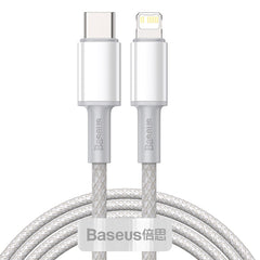 Baseus 20W Type-C / USB-C to 8 Pin PD High-density Braided Fast Charging Data Cable, Length: 2m, Length: 2m