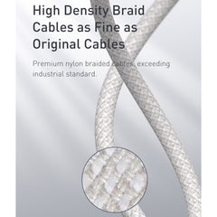 Baseus 20W Type-C / USB-C to 8 Pin PD High-density Braided Fast Charging Data Cable, Length: 2m, Length: 2m