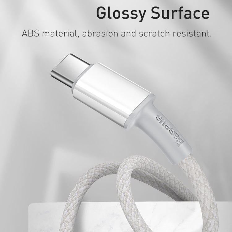 Cable de datos de carga rápida trenzado de alta densidad Baseus 20 W tipo C/USB-C a 8 pines PD, longitud: 2 m, longitud: 2 m