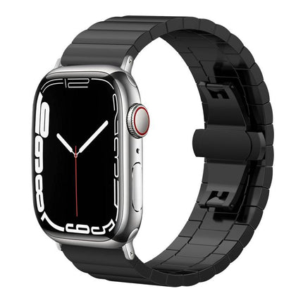 xDfind One-bead Bamboo Solid Stainless Steel Watch Band, For Apple Watch 42 / 44 / 45 / 46 / 49mm 22mm, For Apple Watch 38 / 40 / 41 / S10 42mm 20mm