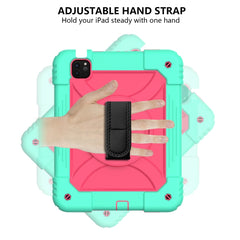Stoßfeste PC + Silikon-Kombinationshülle mit Halterung &amp; Handschlaufe &amp; Schultergurt, für iPad Air 11 2024 / Air 2022 / 2020 10.9 / Air 2022, für Samsung Galaxy Tab A 10.1 (2019) T510/T515