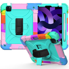 Stoßfeste PC + Silikon-Kombinationshülle mit Halterung &amp; Handschlaufe &amp; Schultergurt, für iPad Air 11 2024 / Air 2022 / 2020 10.9 / Air 2022, für Samsung Galaxy Tab A 10.1 (2019) T510/T515